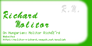 richard molitor business card